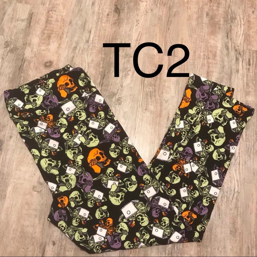 LuLaRoe TC2 Skeleton/Laptop Leggings NWOT